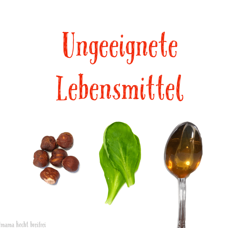 Ungeeignete Lebensmittel