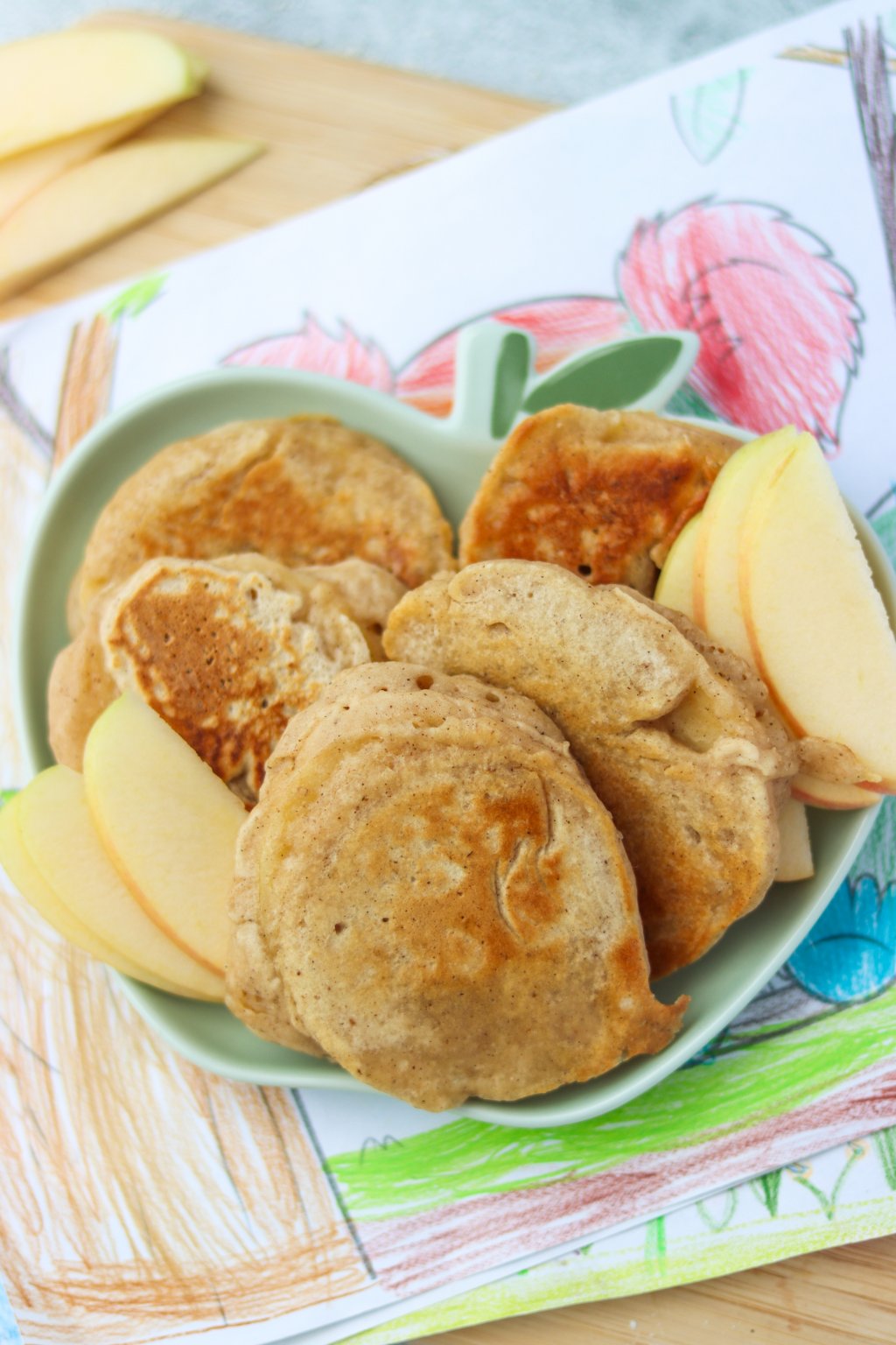 Gesunde Apfelringe Pancakes für Kinder und Familie