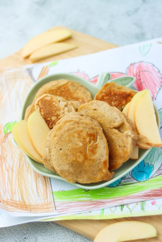 Gesunde Apfelringe Pancakes für Kinder und Familie