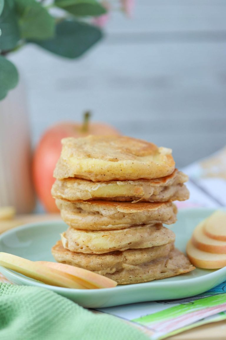 Gesunde Apfelringe Pancakes für Kinder und Familie